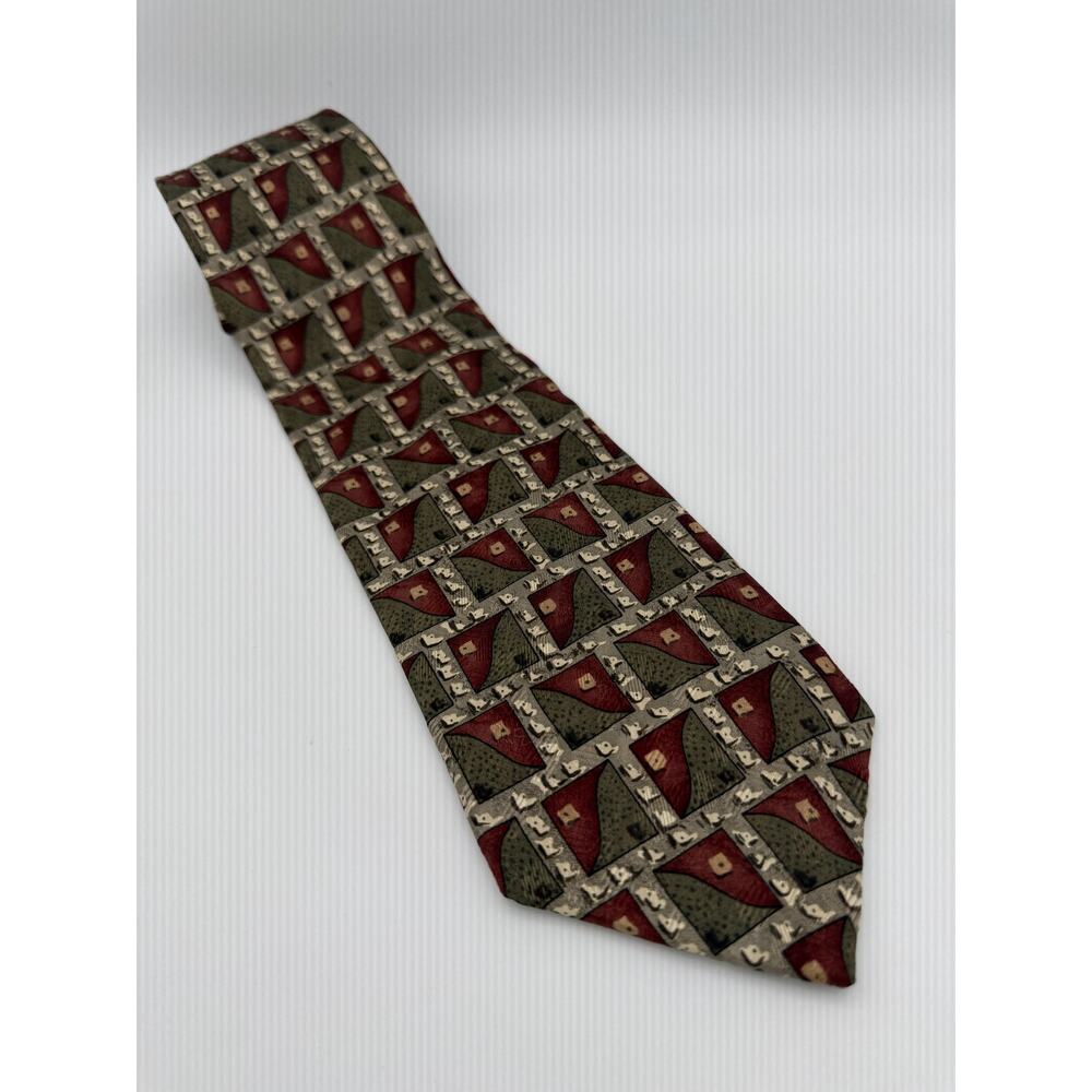 Michael Kors Silk Tie Purple Blue Plaid Check Pattern Designer Classic Necktie